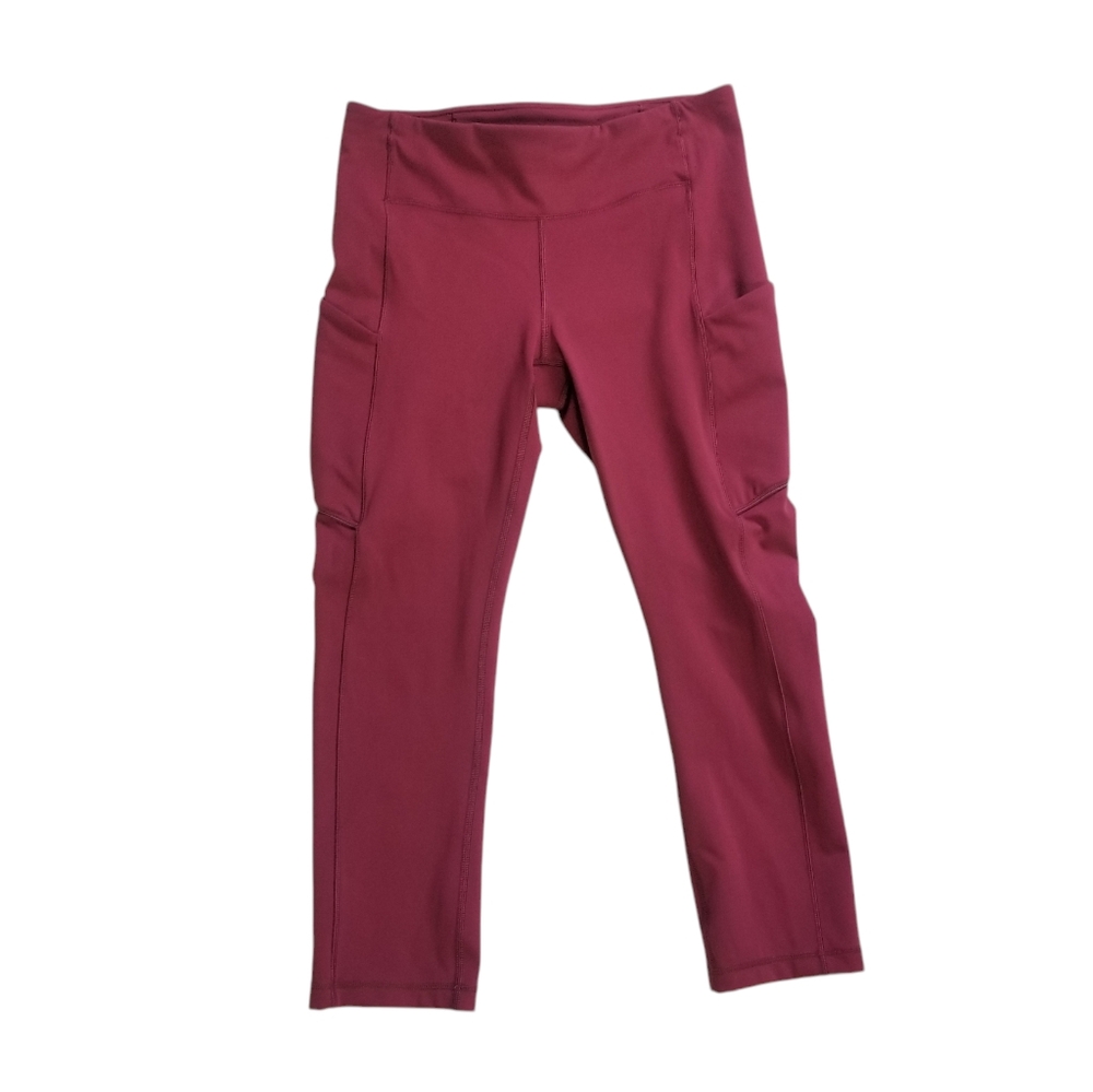 LULULEMON Speed Up Crop 21" Ruby Wine Size 6 Full On Luxtreme Run Gym Activewear